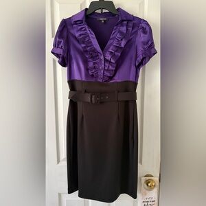 Signature Purple and Black Ruffle Dress